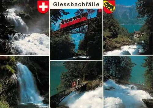 Switzerland Giessbachfalle train waterfall