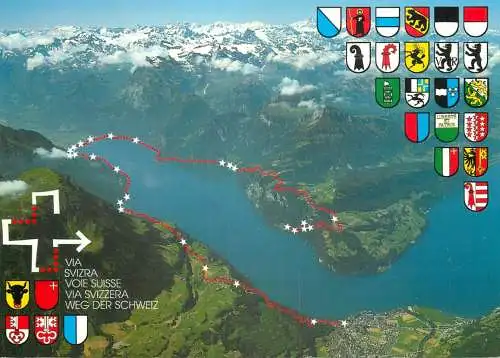 Switzerland via Svizzera aerial lake