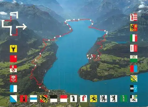 Switzerland via Svizzera aerial lake