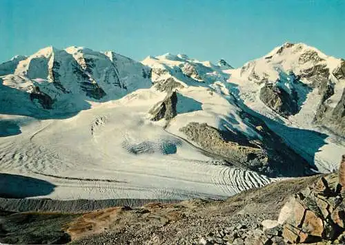 Switzerland Piz Palu Bellavista und Bernina