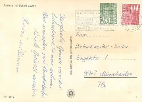 Switzerland Rheinfall mit Schloss Laufen