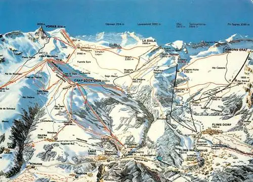 Switzerland die weisse Arena von Flims mountain scene