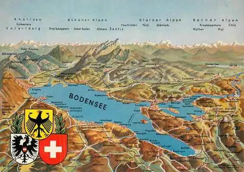 Switzerland Bodensee map