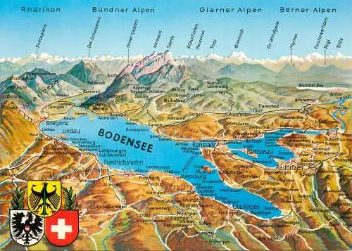 Switzerland Bodensee map