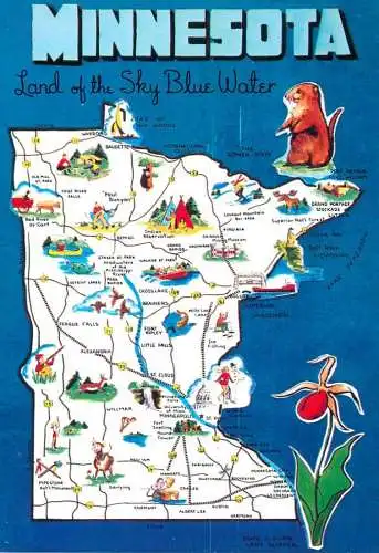 United States MN Minnesota land of the sky blue water