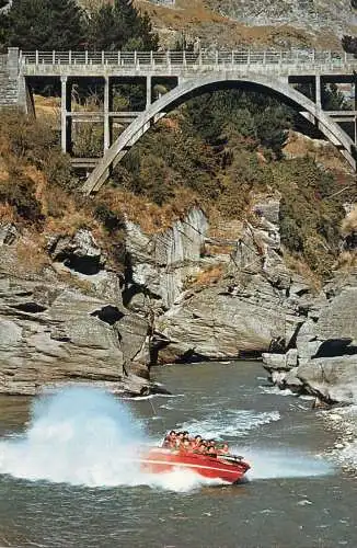 New Zealand Queenstown shotover Jet Boat and Edith Cavell Bridge