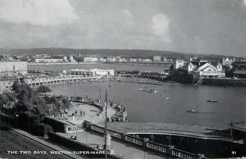 United Kingdom England Weston super mare the two bays