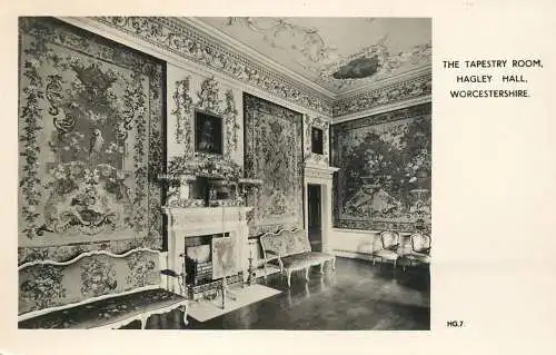 United Kingdom England Hagley Hall tapestry room
