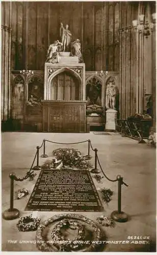 United Kingdom England London Westminster Abbey unknown warrior's grave