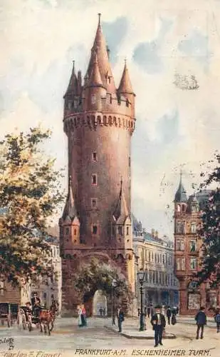 Germany postcard Mainz Eschenheimer turm