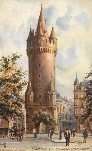 Germany postcard Frankfurt a. m. Eschenheimer turm