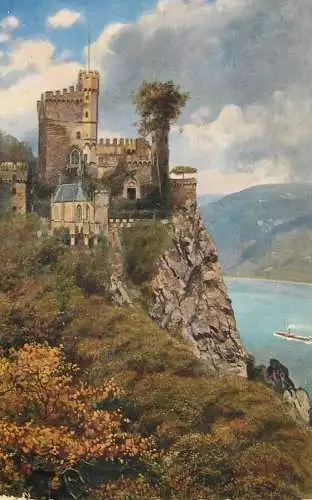 Germany postcard Burg Rheinstein