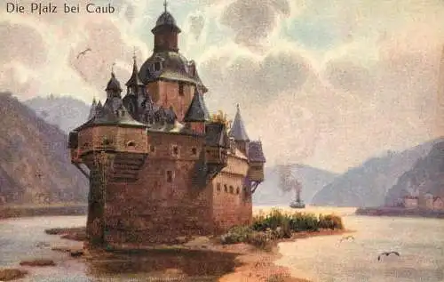 Germany postcard Die Pfalz bei Caub