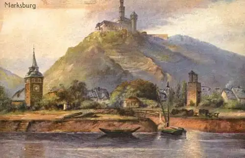 Germany postcard Marksburg castle ruine