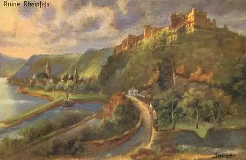 Germany postcard Ruine Rheinfels Burgruine