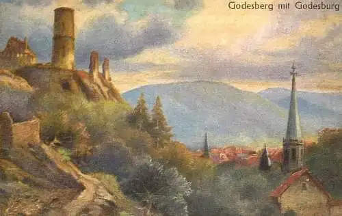 Germany postcard Godesberg mit Godesburg