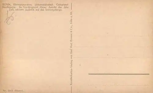 Germany postcard Bonn Rheinpanorama Universitatsstad