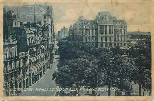 Argentina Buenos Aires Avenida Leandro N. Alem y Palacio del Correo