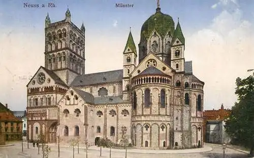 Germany postcard Munster Neuss a. Rhein