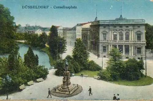 Germany postcard Dusseldorf Corneliusplatz