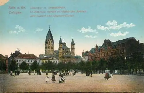 Germany postcard Koln a. Rhein Neumarkt m. Apostelkirche