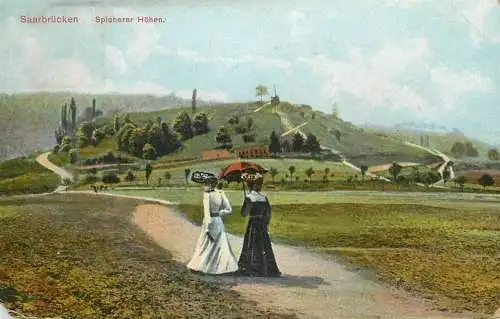 Germany postcard Saarbrucken Spicherer Hohen