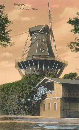 Germany postcard Potsdam historische Muhle windmill