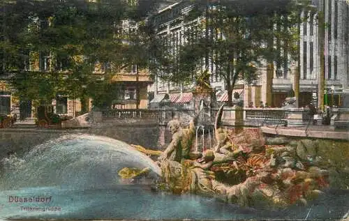 Germany postcard Dusseldorf Tritonegruppe
