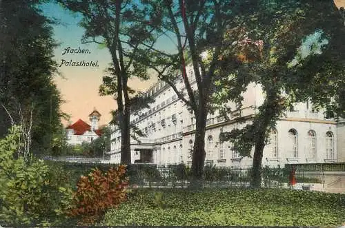 Germany postcard Aachen Palasthotel
