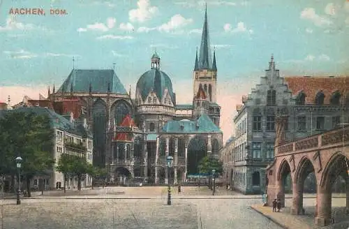 Germany postcard Aachen dom