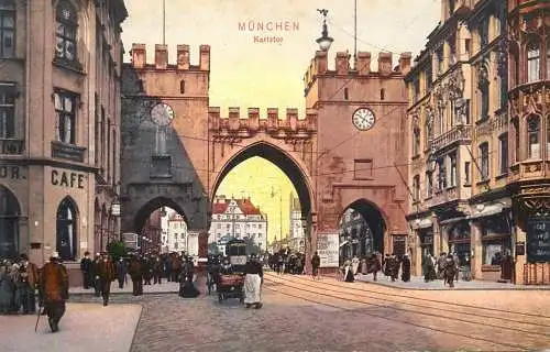 Germany postcard Munchen Karlstor