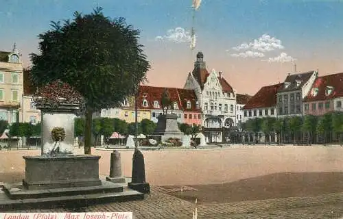 Germany postcard Landau pfalz Max Joseph platz