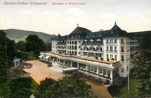 Germany postcard Radium Solbad Kreuznach Kurhaus u. Palast Hotel