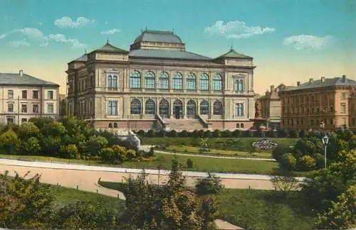 Germany postcard Weimar museum