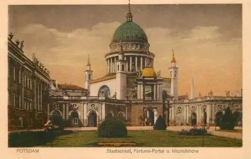 Germany postcard Potsdam stadtschloss Fortuna Portal