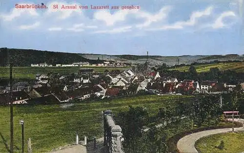 Germany postcard Saarbrucken St. Arnual vom Lazarett