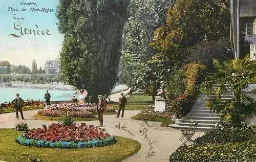Switzerland postcard Genève parc de Mon Repos