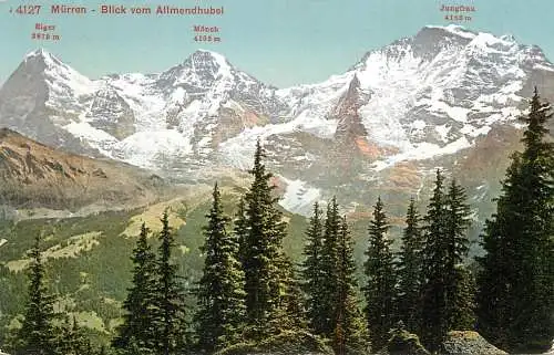 Switzerland postcard Jungfrau Murren