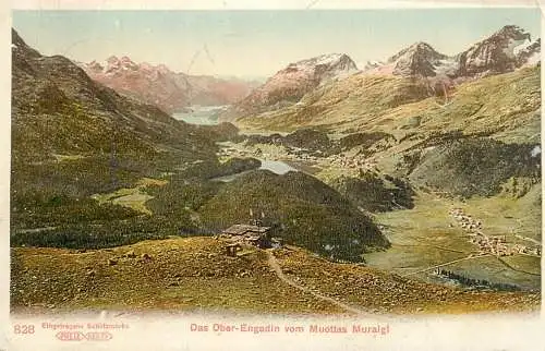 Switzerland postcard das Ober Engadin vom Muottas Muraigl