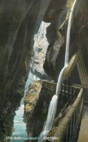 Switzerland postcard mitte der Taminaschlucht bei Bad Pfafers