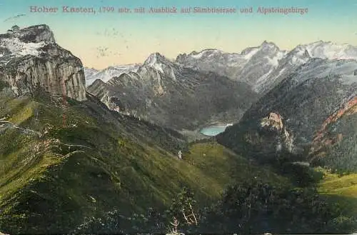 Switzerland postcard Hoher Kastern mit Ausblick auf Sambtisersee