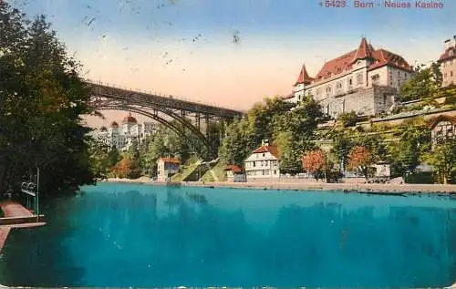 Switzerland postcard Bern neues kasino