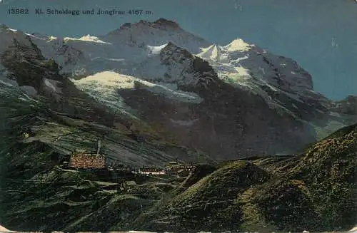 Switzerland postcard kl. Scheidegg und Jungfrau