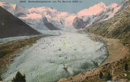 Switzerland postcard Morteratschgletscher und Piz Bernina