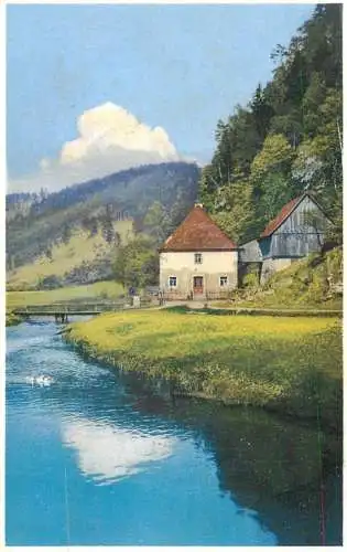 Switzerland postcard rural landscape