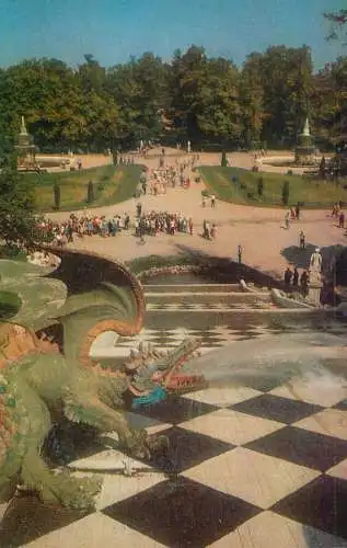 Russia St Petersburg Petrodvorets - Cascade of Chessboard Hill