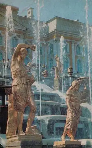Russia St Petersburg Peterhof - Statues of Grand Cascade