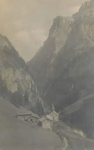 Switzerland postcard St. Gustav village mouintain scene