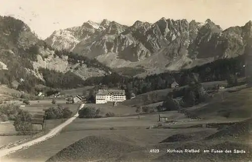 Switzerland postcard Kurhaus Rietbad am Fusse des Santis