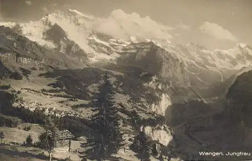 Switzerland postcard Wengen Jungfrau